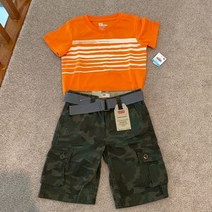 NWT Boys size 5 Short sleeve and shorts outfit